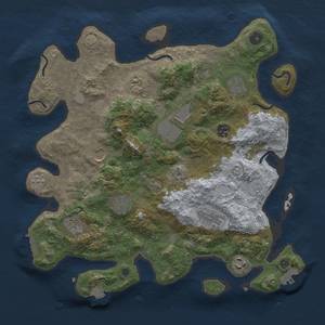 Thumbnail Rust Map: Procedural Map, Size: 3750, Seed: 20349086, 18 Monuments