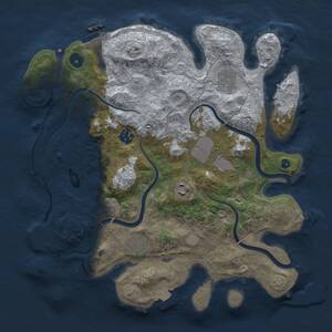 Thumbnail Rust Map: Procedural Map, Size: 3500, Seed: 998090, 12 Monuments