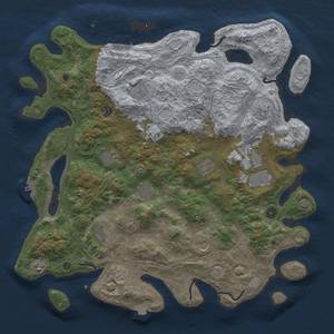 Thumbnail Rust Map: Procedural Map, Size: 4500, Seed: 1183334255, 19 Monuments