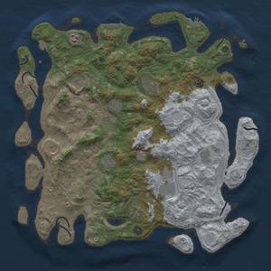 Thumbnail Rust Map: Procedural Map, Size: 4500, Seed: 49018936, 19 Monuments