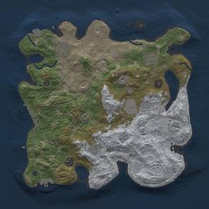 Thumbnail Rust Map: Procedural Map, Size: 3500, Seed: 2106241860, 16 Monuments
