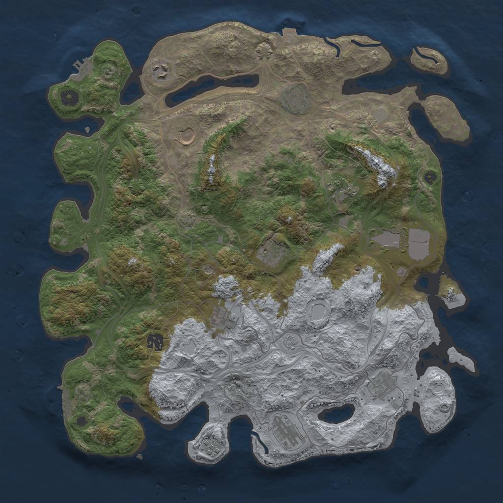 Rust Map: Procedural Map, Size: 4250, Seed: 1651399524, 19 Monuments