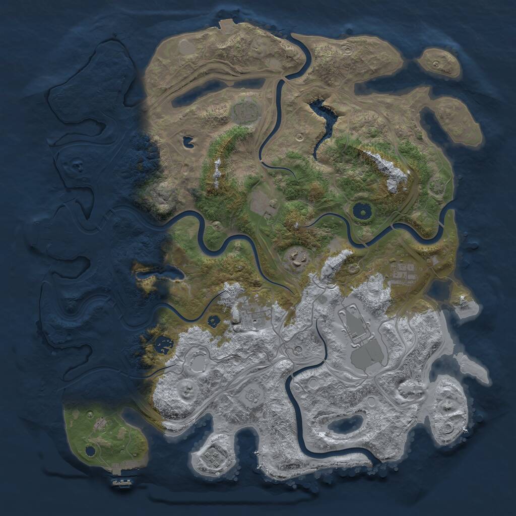 Rust Map: Procedural Map, Size: 4250, Seed: 1651399524, 14 Monuments