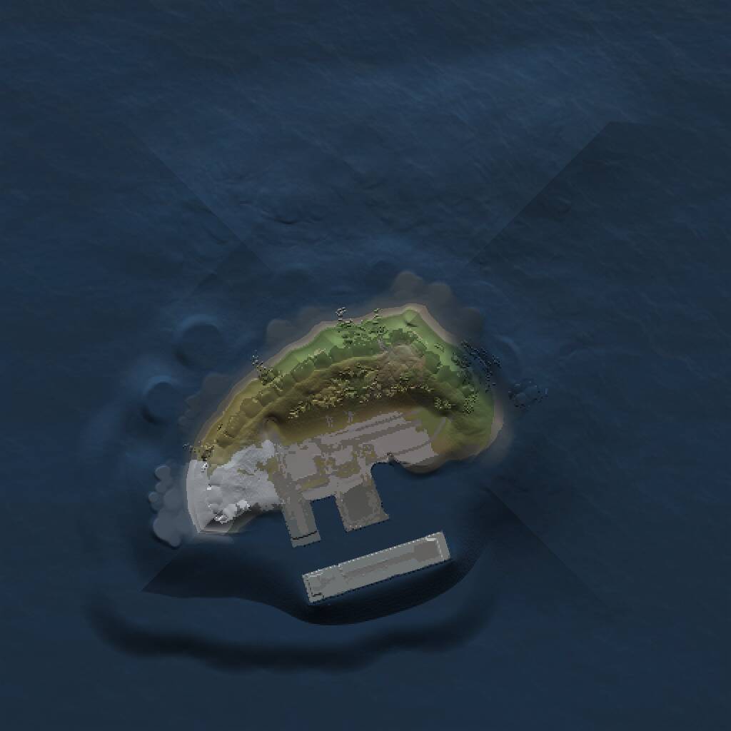 Rust Map: Procedural Map, Size: 1000, Seed: 8097, 2 Monuments