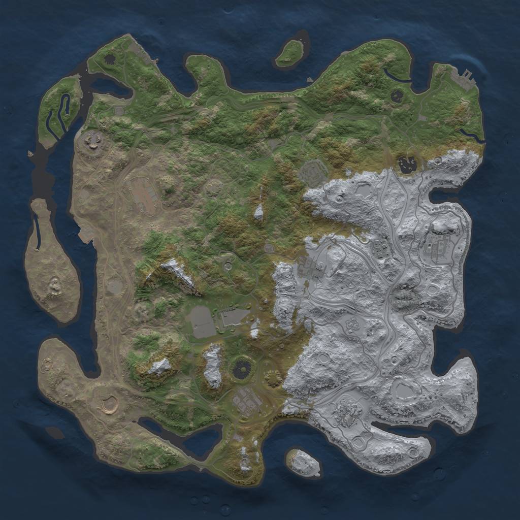 Rust Map: Procedural Map, Size: 4250, Seed: 326492582, 19 Monuments