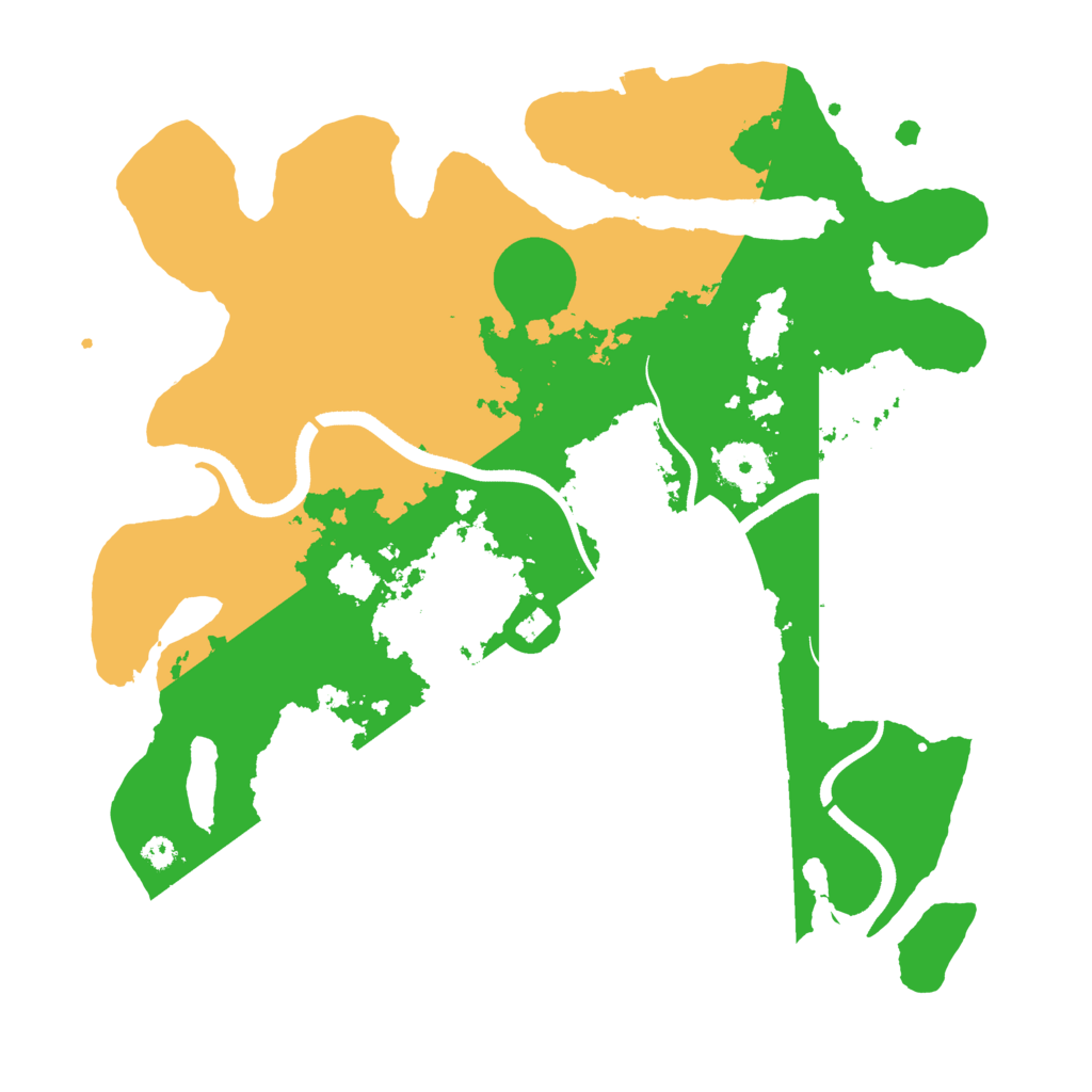 Biome Rust Map: Procedural Map, Size: 3500, Seed: 116669005