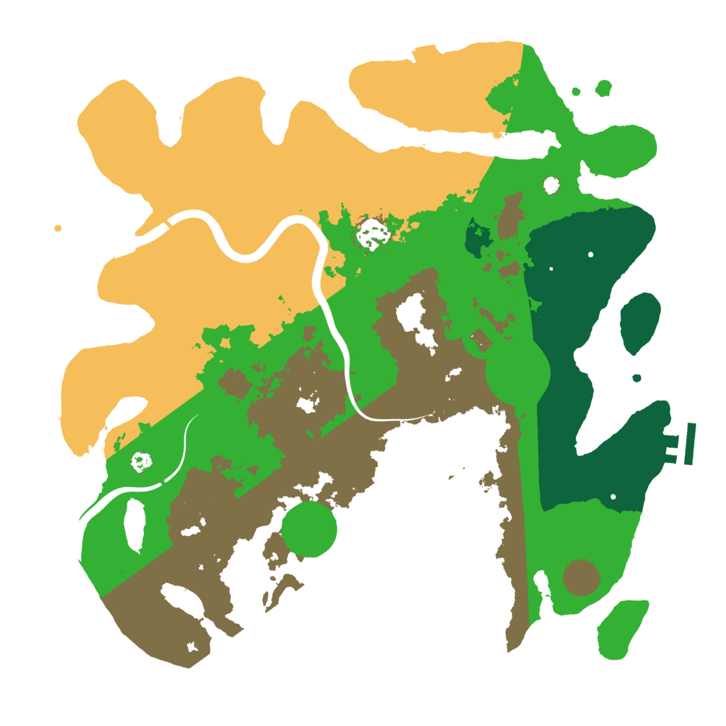 Biome Rust Map: Procedural Map, Size: 3500, Seed: 116669005