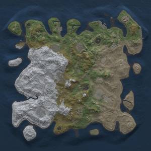 Thumbnail Rust Map: Procedural Map, Size: 4000, Seed: 1253050613, 17 Monuments