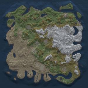 Thumbnail Rust Map: Procedural Map, Size: 4500, Seed: 594348356, 18 Monuments