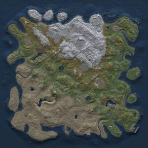 Thumbnail Rust Map: Procedural Map, Size: 4500, Seed: 520714507, 16 Monuments
