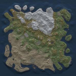 Thumbnail Rust Map: Procedural Map, Size: 4500, Seed: 520714507, 19 Monuments