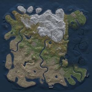 Thumbnail Rust Map: Procedural Map, Size: 4500, Seed: 520714507, 16 Monuments