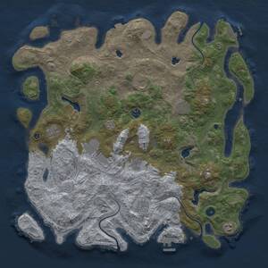 Thumbnail Rust Map: Procedural Map, Size: 4500, Seed: 2017408550, 15 Monuments