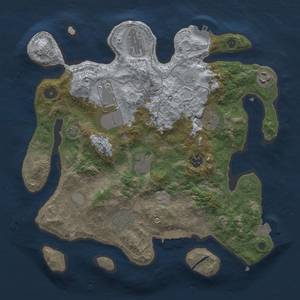 Thumbnail Rust Map: Procedural Map, Size: 3500, Seed: 447262844, 16 Monuments