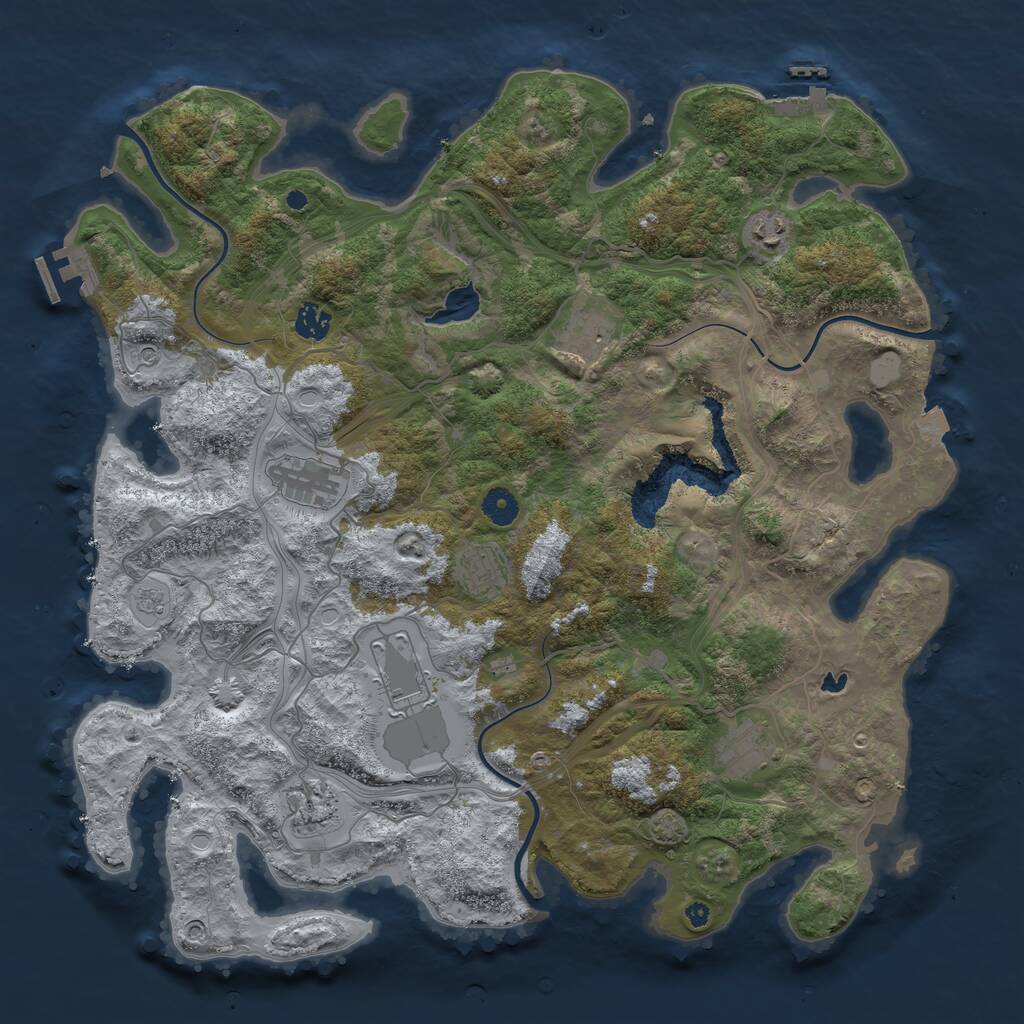 Rust Map: Procedural Map, Size: 4250, Seed: 4192, 14 Monuments