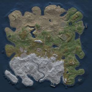 Thumbnail Rust Map: Procedural Map, Size: 4000, Seed: 1060027852, 14 Monuments