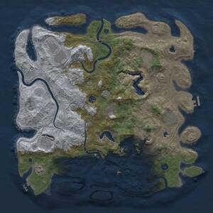 Thumbnail Rust Map: Procedural Map, Size: 4500, Seed: 602975786, 16 Monuments