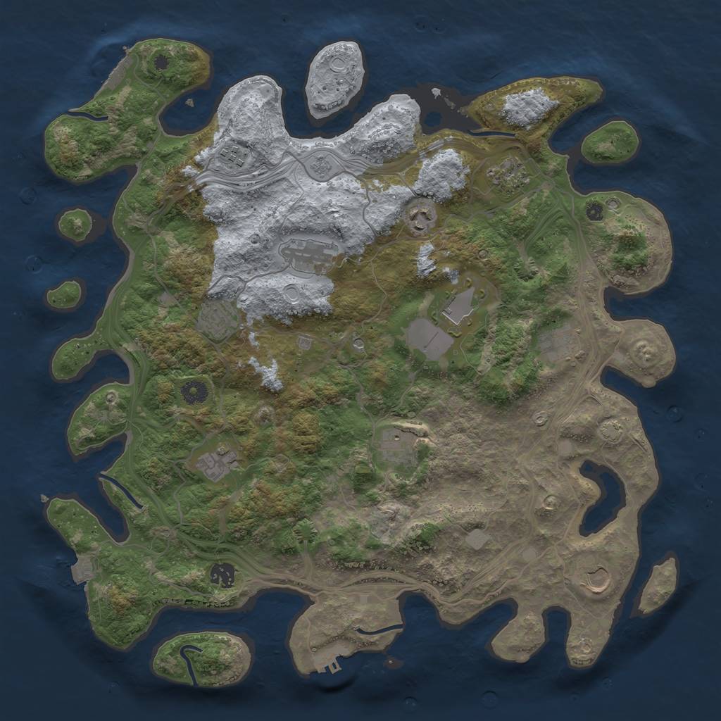 Rust Map: Procedural Map, Size: 4250, Seed: 120419320, 19 Monuments