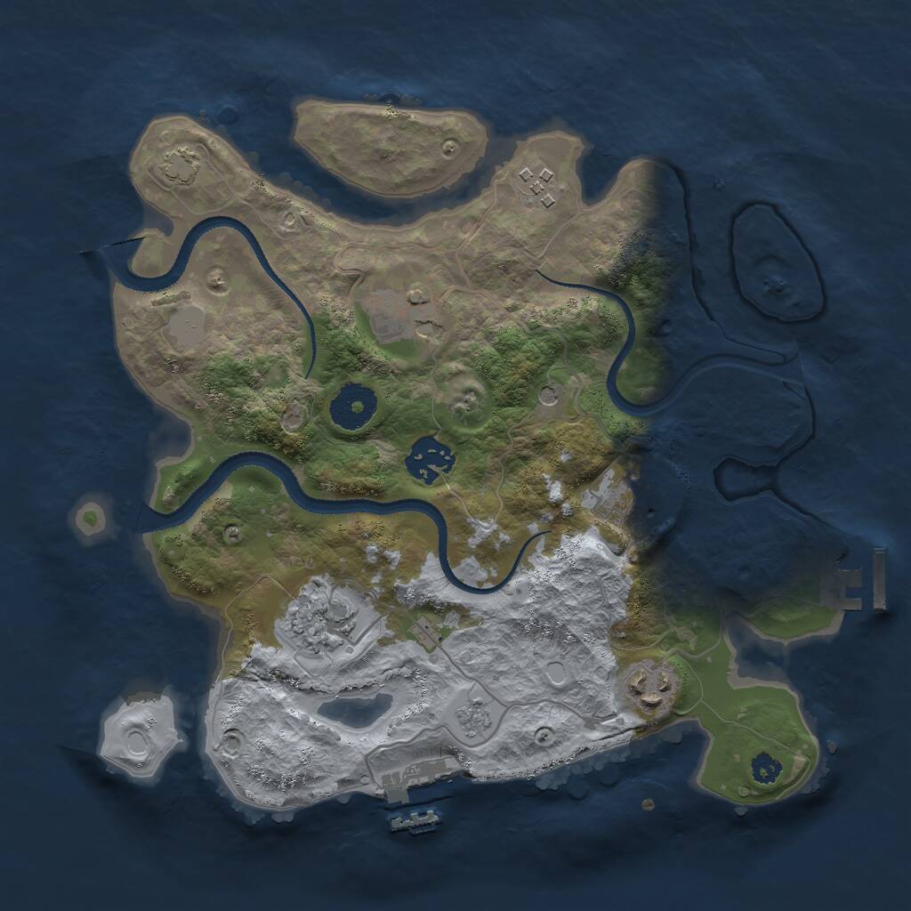 Rust Map: Procedural Map, Size: 3000, Seed: 1604117908, 12 Monuments