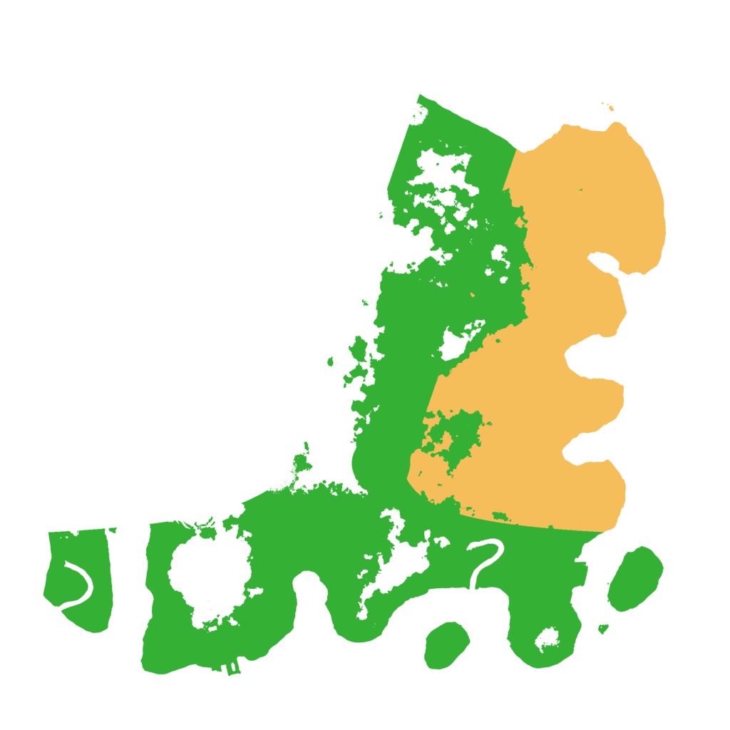 Biome Rust Map: Procedural Map, Size: 3500, Seed: 91729