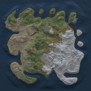 Thumbnail Rust Map: Procedural Map, Size: 3500, Seed: 201558945, 17 Monuments
