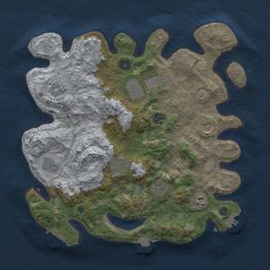 Thumbnail Rust Map: Procedural Map, Size: 3500, Seed: 991098268, 16 Monuments