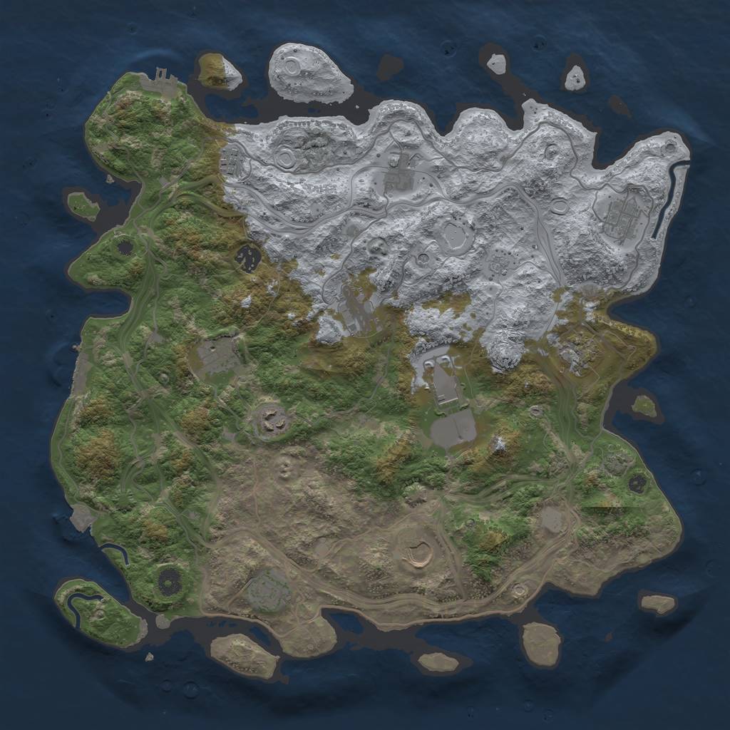 Rust Map: Procedural Map, Size: 4250, Seed: 1661927950, 19 Monuments