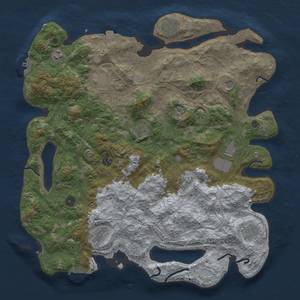 Thumbnail Rust Map: Procedural Map, Size: 4500, Seed: 1425312489, 19 Monuments