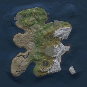 Thumbnail Rust Map: Procedural Map, Size: 2233, Seed: 215515453, 7 Monuments