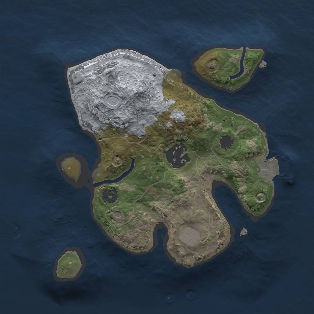 Rust Map: Procedural Map, Size: 2000, Seed: 192589924, 4 Monuments