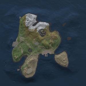 Thumbnail Rust Map: Procedural Map, Size: 2000, Seed: 235857, 5 Monuments