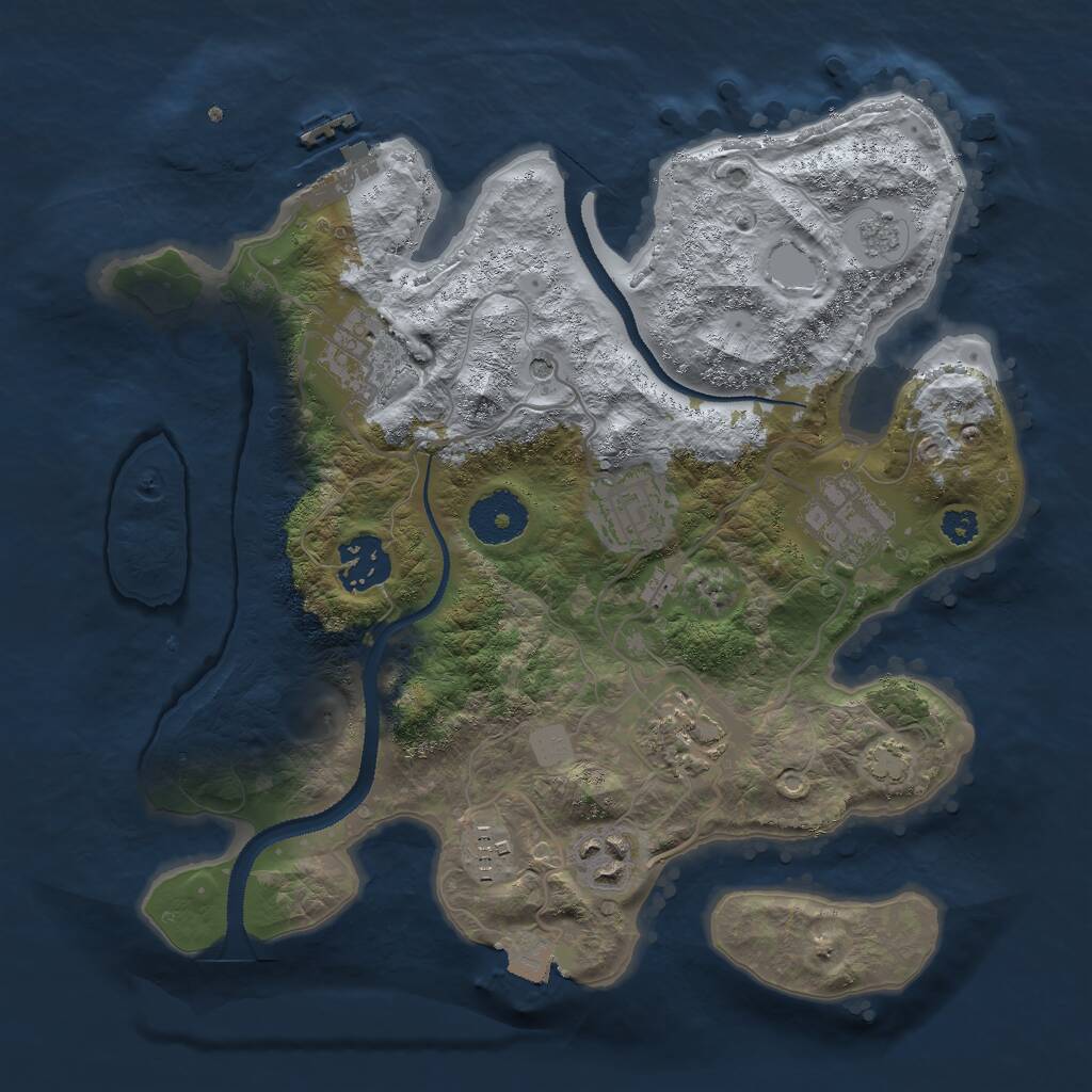 Rust Map: Procedural Map, Size: 3000, Seed: 109618603, 12 Monuments