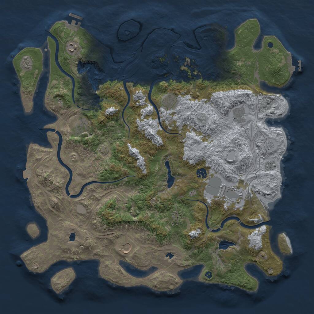 Rust Map: Procedural Map, Size: 4500, Seed: 1371579300, 15 Monuments