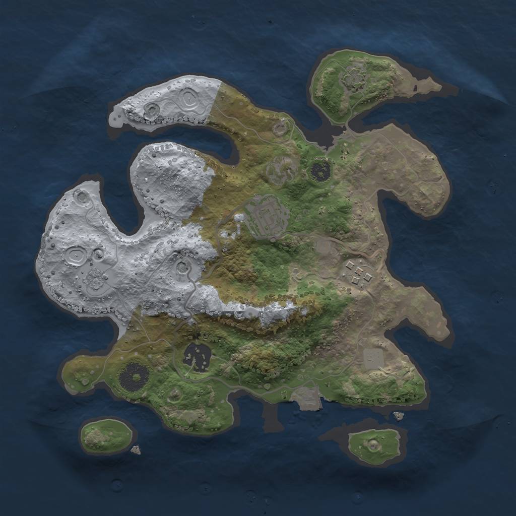 Rust Map: Procedural Map, Size: 2700, Seed: 563743241, 9 Monuments