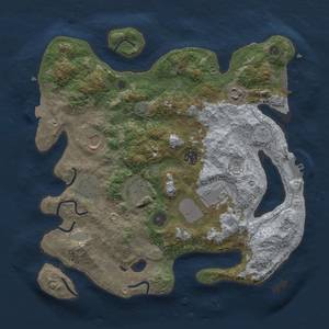 Thumbnail Rust Map: Procedural Map, Size: 3500, Seed: 507726836, 14 Monuments