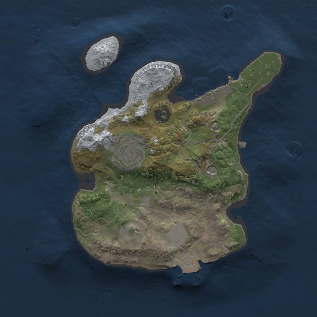 Rust Map: Procedural Map, Size: 2000, Seed: 1006281943, 6 Monuments