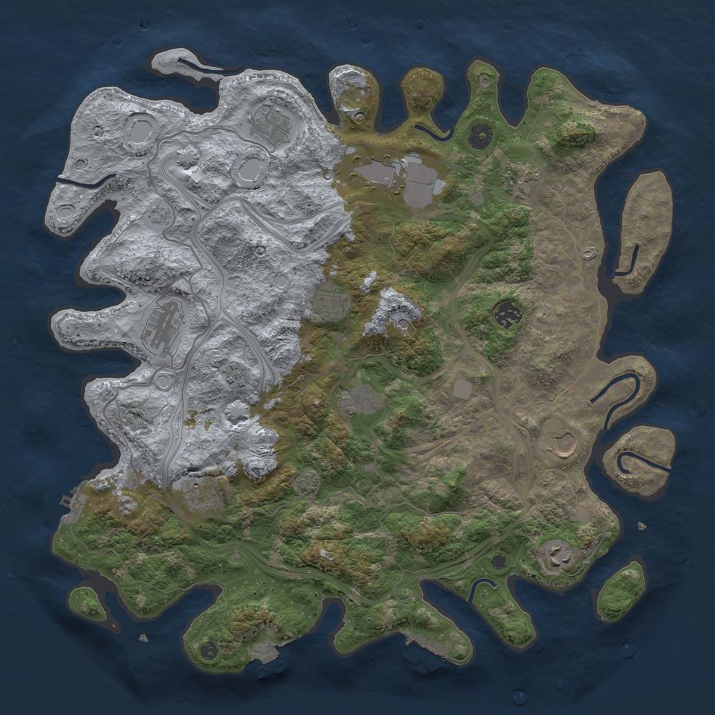 Rust Map: Procedural Map, Size: 4250, Seed: 73275275, 19 Monuments