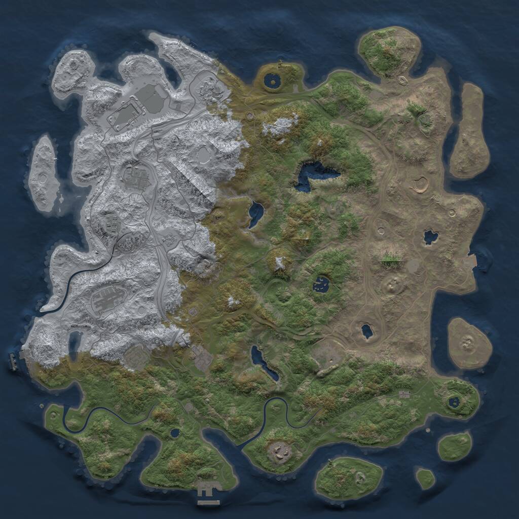 Rust Map: Procedural Map, Size: 4750, Seed: 577410189, 17 Monuments
