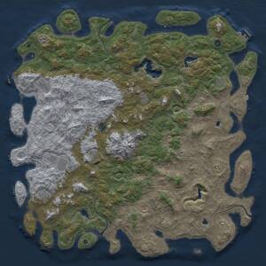 Thumbnail Rust Map: Procedural Map, Size: 6000, Seed: 1960, 17 Monuments