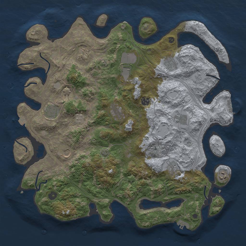 Rust Map: Procedural Map, Size: 4250, Seed: 444999, 19 Monuments