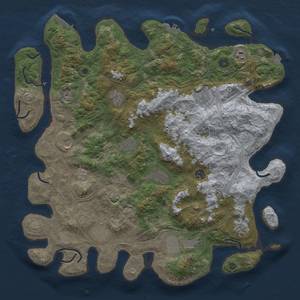 Thumbnail Rust Map: Procedural Map, Size: 4500, Seed: 1363648028, 19 Monuments