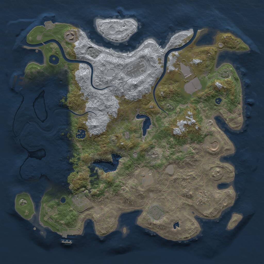 Rust Map: Procedural Map, Size: 4000, Seed: 232956859, 15 Monuments