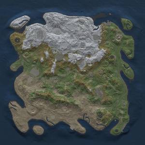 Thumbnail Rust Map: Procedural Map, Size: 4300, Seed: 55366947, 19 Monuments