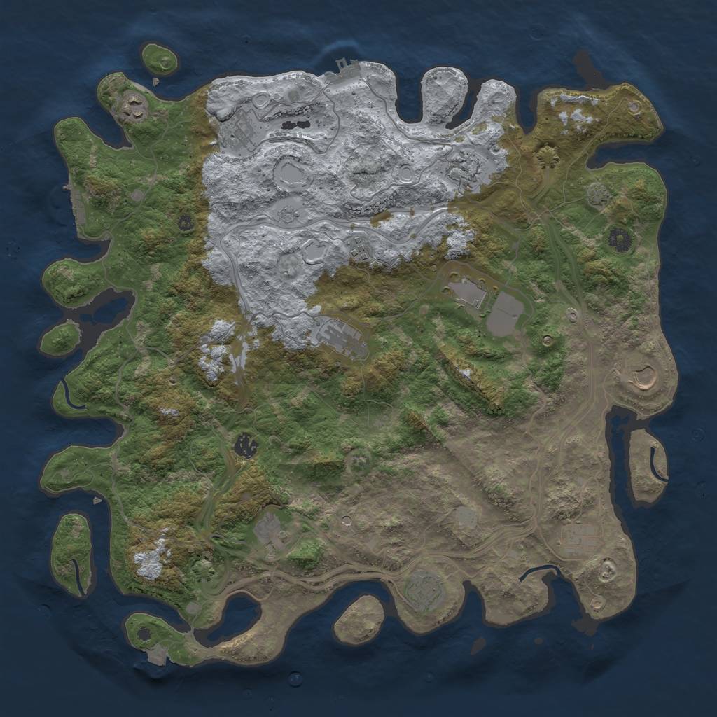 Rust Map: Procedural Map, Size: 4500, Seed: 788161813, 19 Monuments