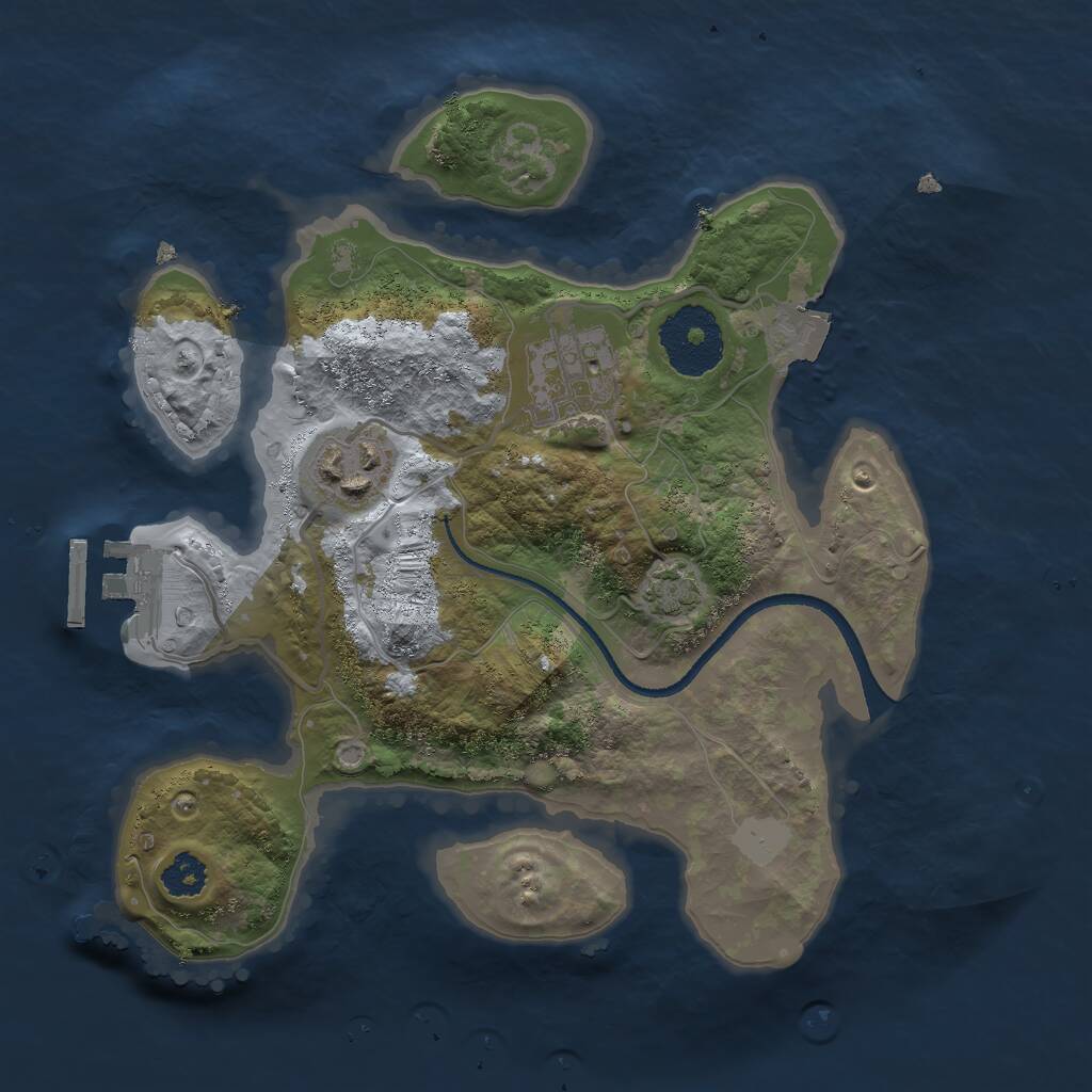 Rust Map: Procedural Map, Size: 2500, Seed: 1535312, 5 Monuments