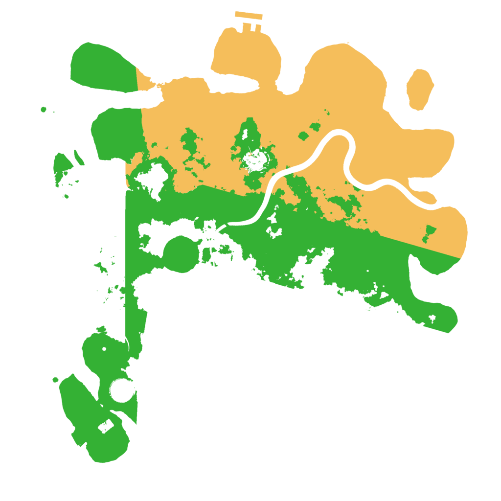 Biome Rust Map: Procedural Map, Size: 3700, Seed: 92454579
