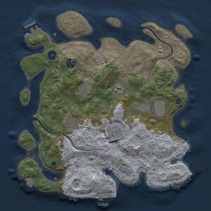 Thumbnail Rust Map: Procedural Map, Size: 3500, Seed: 124162220, 13 Monuments