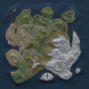 Thumbnail Rust Map: Procedural Map, Size: 3500, Seed: 234522819, 16 Monuments