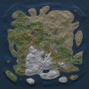 Thumbnail Rust Map: Procedural Map, Size: 4000, Seed: 1284197870, 18 Monuments