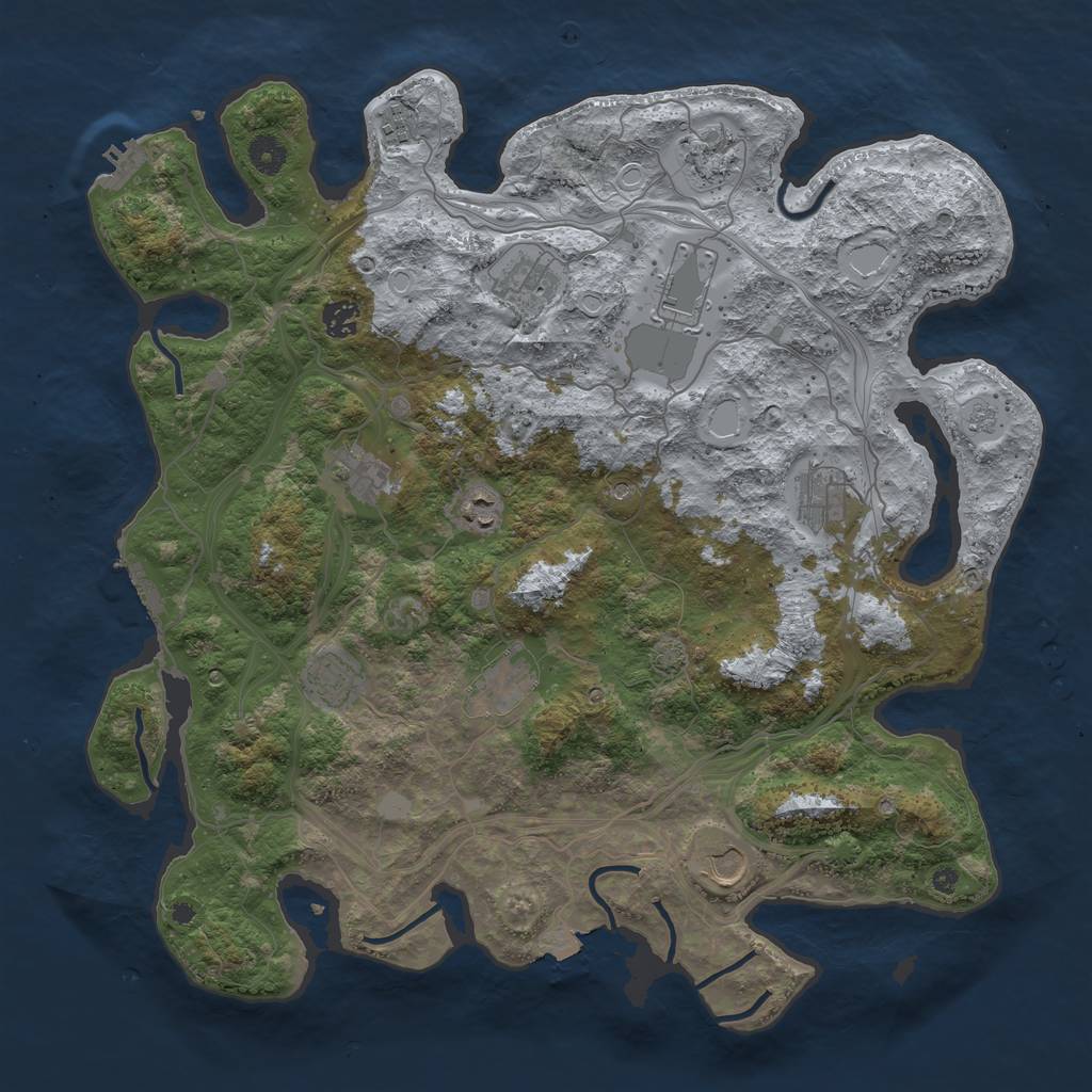 Rust Map: Procedural Map, Size: 4250, Seed: 99, 19 Monuments